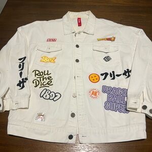 1807 Dragon Ball Z White Denim Jacket - Size Medium